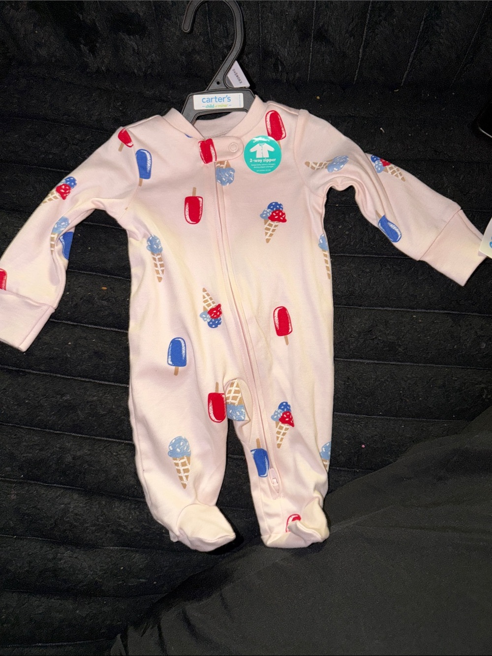 Carter's Light Pink Ice Cream & Popsicle Footed One-Piece